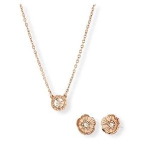 Coach rose gold necklace